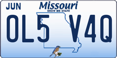 MO license plate OL5V4Q