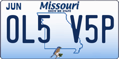 MO license plate OL5V5P