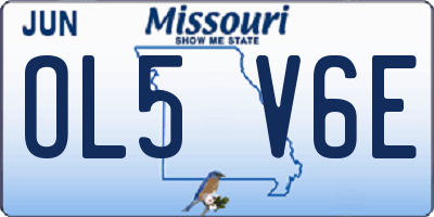MO license plate OL5V6E