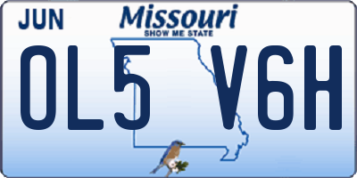 MO license plate OL5V6H