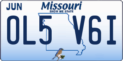 MO license plate OL5V6I