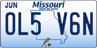 MO license plate OL5V6N