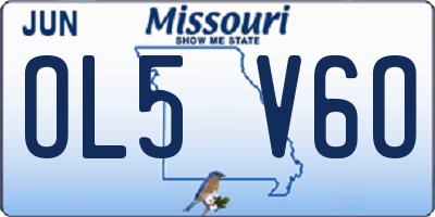 MO license plate OL5V6O