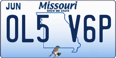 MO license plate OL5V6P