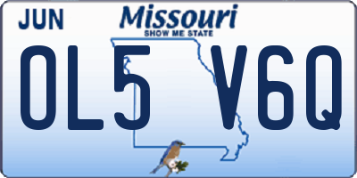 MO license plate OL5V6Q