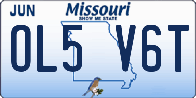 MO license plate OL5V6T