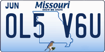 MO license plate OL5V6U
