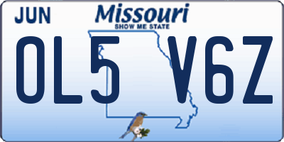 MO license plate OL5V6Z