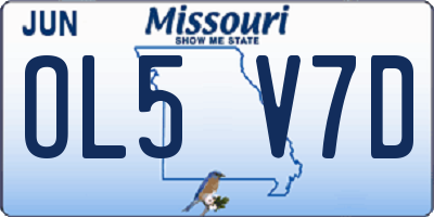 MO license plate OL5V7D