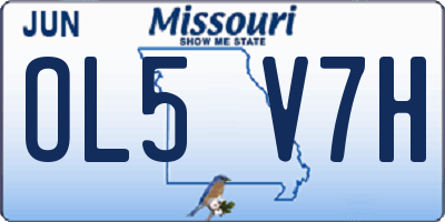 MO license plate OL5V7H