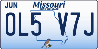 MO license plate OL5V7J