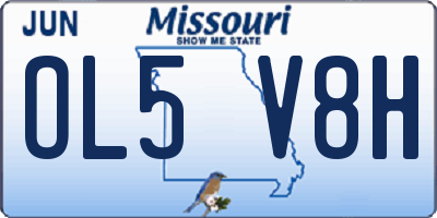 MO license plate OL5V8H