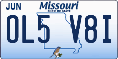 MO license plate OL5V8I