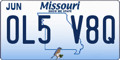 MO license plate OL5V8Q
