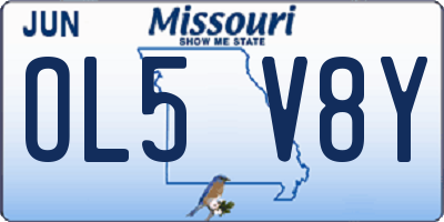 MO license plate OL5V8Y