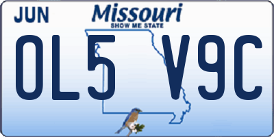 MO license plate OL5V9C