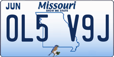 MO license plate OL5V9J