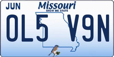 MO license plate OL5V9N
