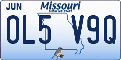 MO license plate OL5V9Q