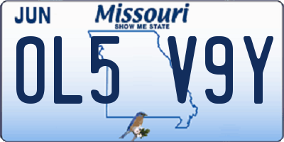 MO license plate OL5V9Y