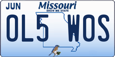 MO license plate OL5W0S