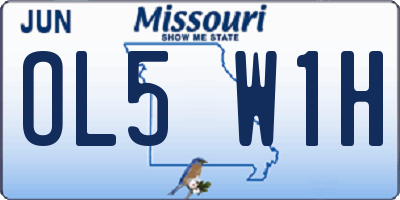 MO license plate OL5W1H