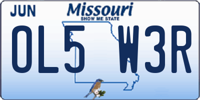 MO license plate OL5W3R