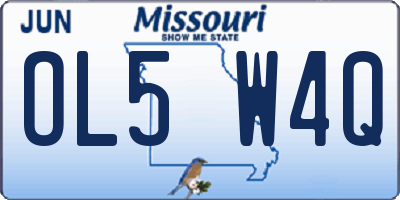 MO license plate OL5W4Q