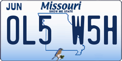 MO license plate OL5W5H