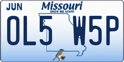 MO license plate OL5W5P
