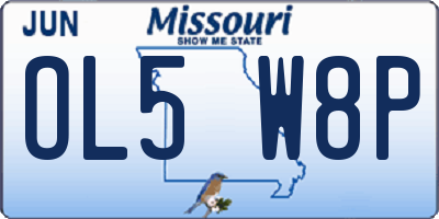 MO license plate OL5W8P
