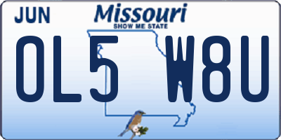 MO license plate OL5W8U