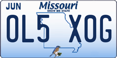 MO license plate OL5X0G
