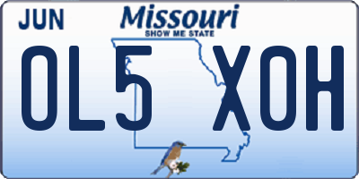 MO license plate OL5X0H