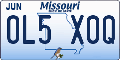 MO license plate OL5X0Q