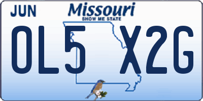 MO license plate OL5X2G