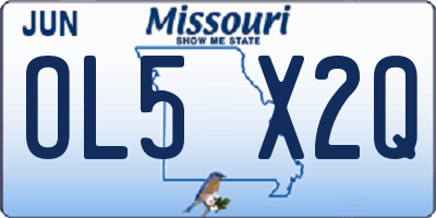 MO license plate OL5X2Q