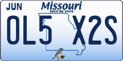 MO license plate OL5X2S