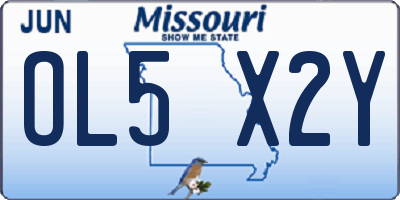 MO license plate OL5X2Y