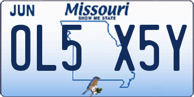 MO license plate OL5X5Y