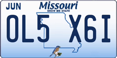MO license plate OL5X6I