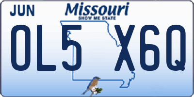 MO license plate OL5X6Q