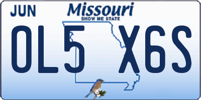 MO license plate OL5X6S