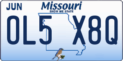 MO license plate OL5X8Q