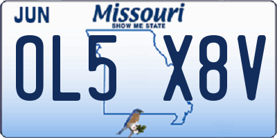 MO license plate OL5X8V