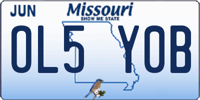 MO license plate OL5Y0B