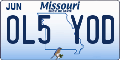 MO license plate OL5Y0D