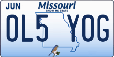 MO license plate OL5Y0G