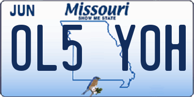 MO license plate OL5Y0H