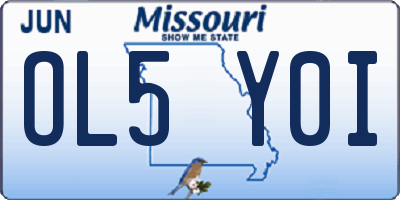 MO license plate OL5Y0I